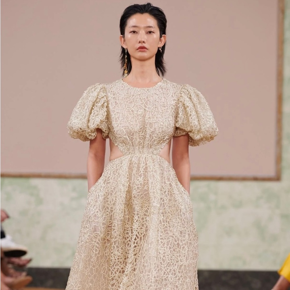 Aje Patina Lace Midi Dress